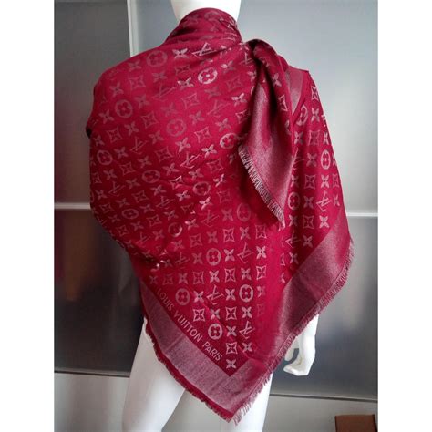 louis vuitton shawl shine|louis vuitton monogram silk scarf.